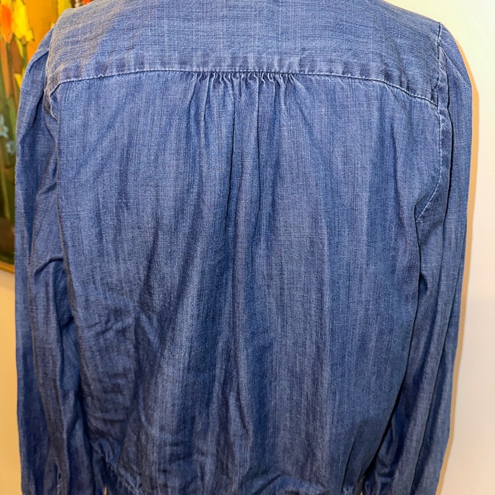 Madewell‎ Jean Shirt with Waist Tie, Size M - Picture 4 of 7